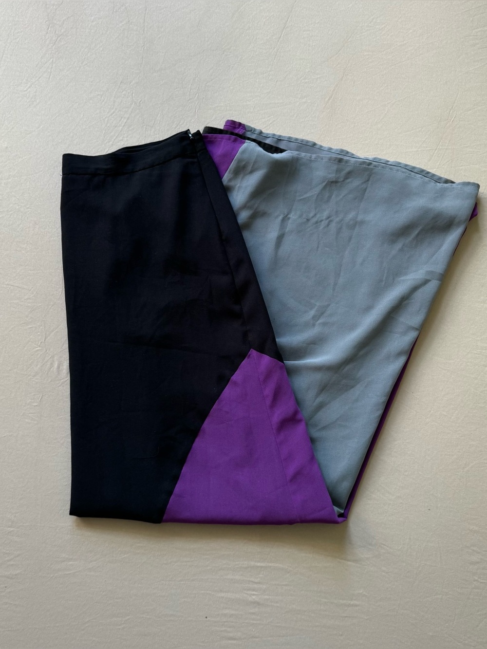 vintage DKNY colorblock maxi skirt